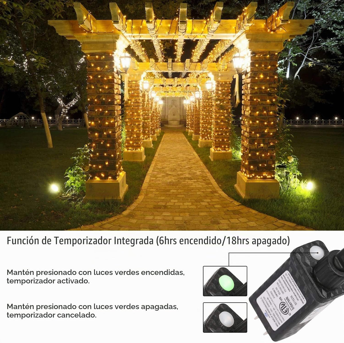 Brizled Luces de Navidad para exteriores, 78.74 pies, 240 luces LED...