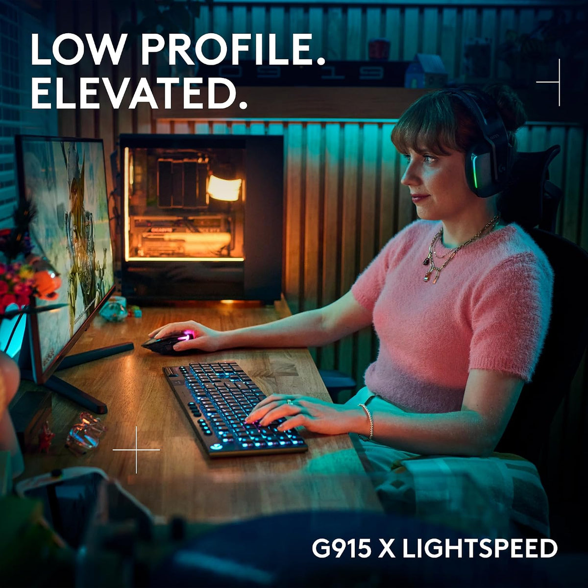 Logitech G915 X Lightspeed Teclado inalámbrico para juegos (Clicky)...