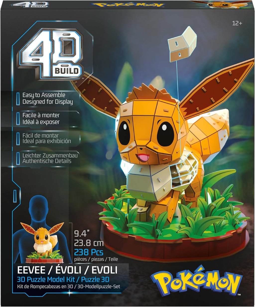 4D Build Pokémon Eevee - Kit de modelo de rompecabezas 3D, decoraci...