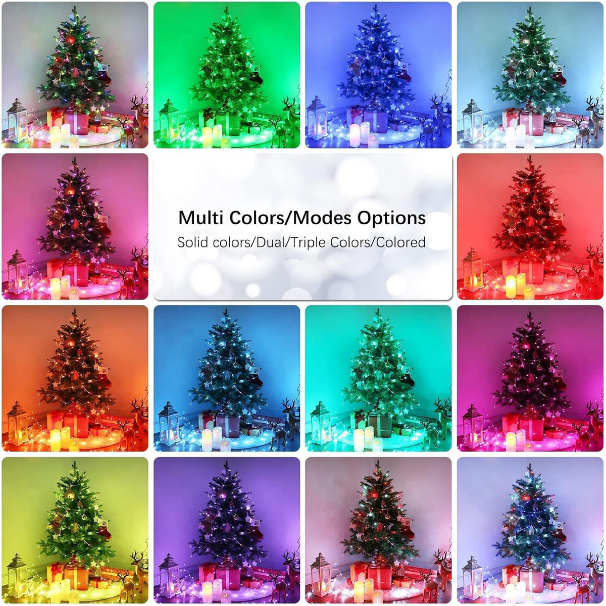 BrizLabs - Guirnalda de luces de Halloween, 200 luces LED que cambi...