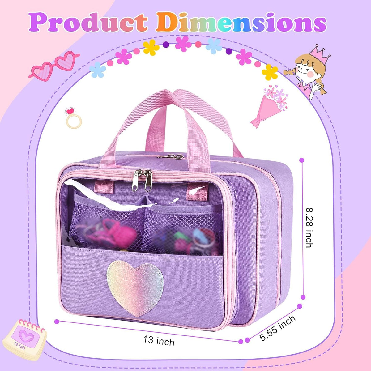 Craflakow Funda de transporte compatible con muñecas Barbie de 12 p...
