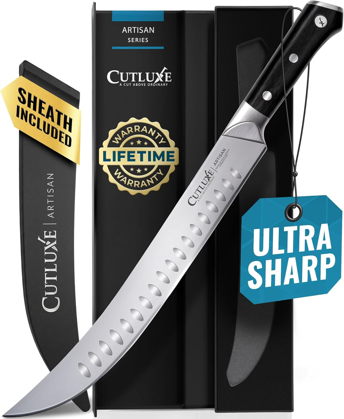 Cutluxe Cuchillo de Carnicero \u2013 Cuchillo Cimeter de Despiece d...