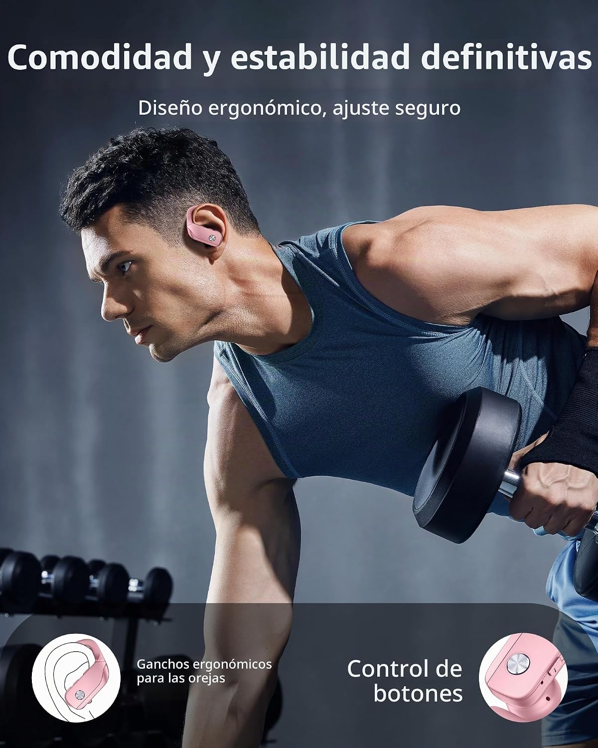Auriculares inalámbricos Bluetooth con ganchos para las orejas con...