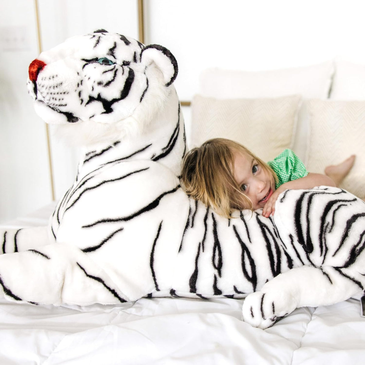 Tigre de peluche Melissa &amp; Doug gigante (más de 5 pies de largo...