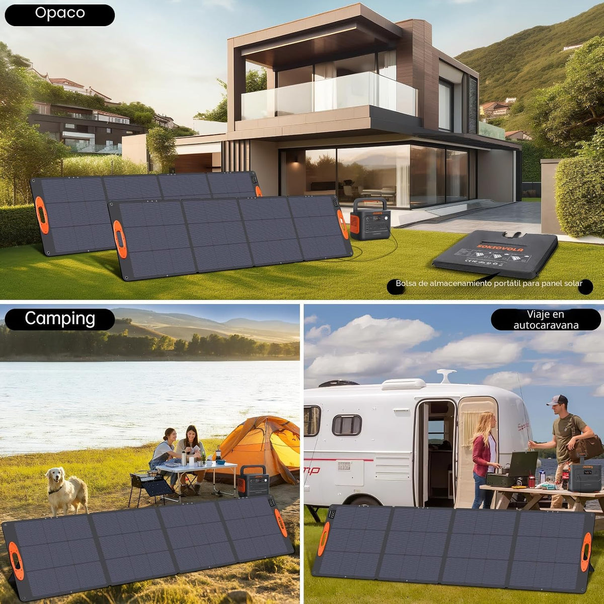 SOKIOVOLA Panel solar portátil tipo N 16BB 220W para central eléctr...
