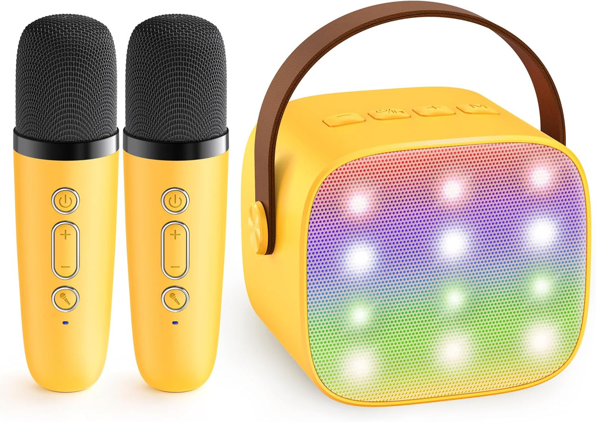 Micrófono de karaoke mini YLL para niños y adultos, altavoz Bluetoo...