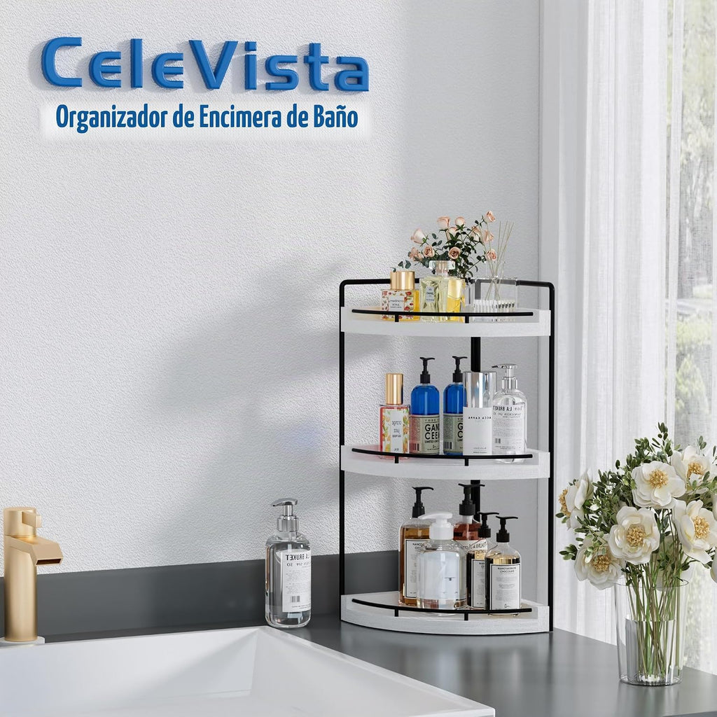CeleVista Organizador de Esquina para Encimera de Baño, Estante de...