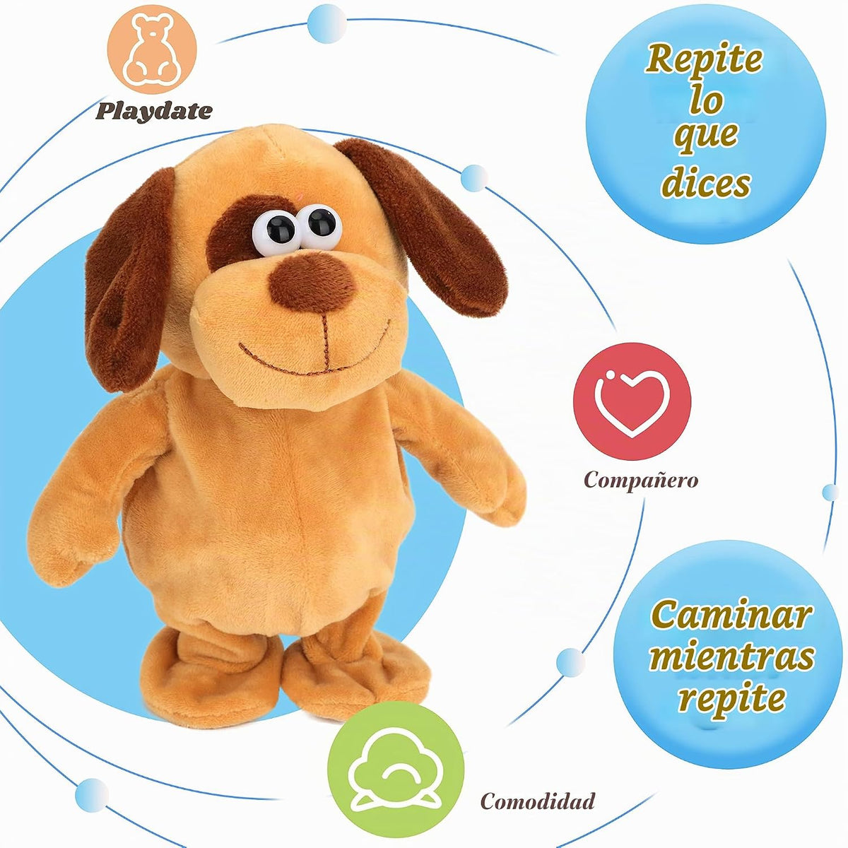 Hopearl Perro Parlante Repite lo que Dices Cachorro Caminante Jugue...