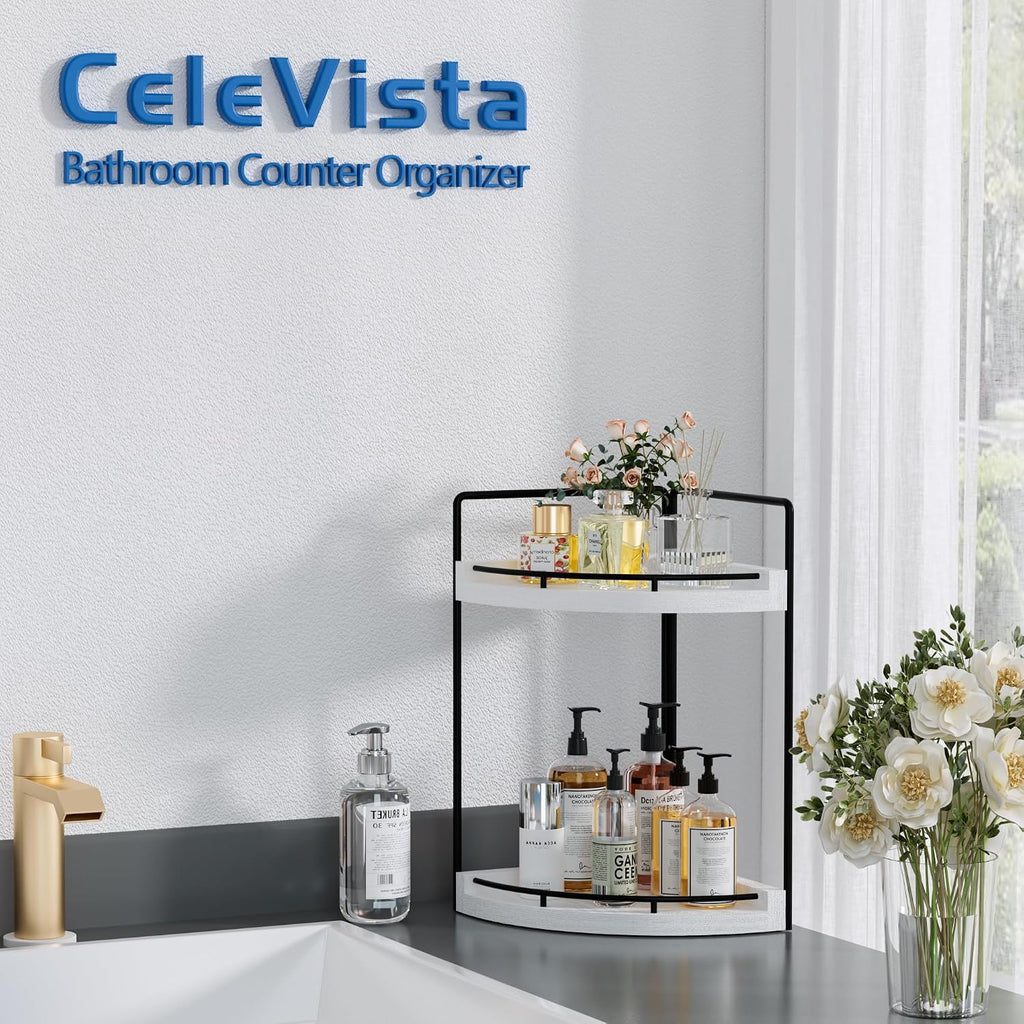 CeleVista Organizador esquinero para encimera de baño, almacenamien...
