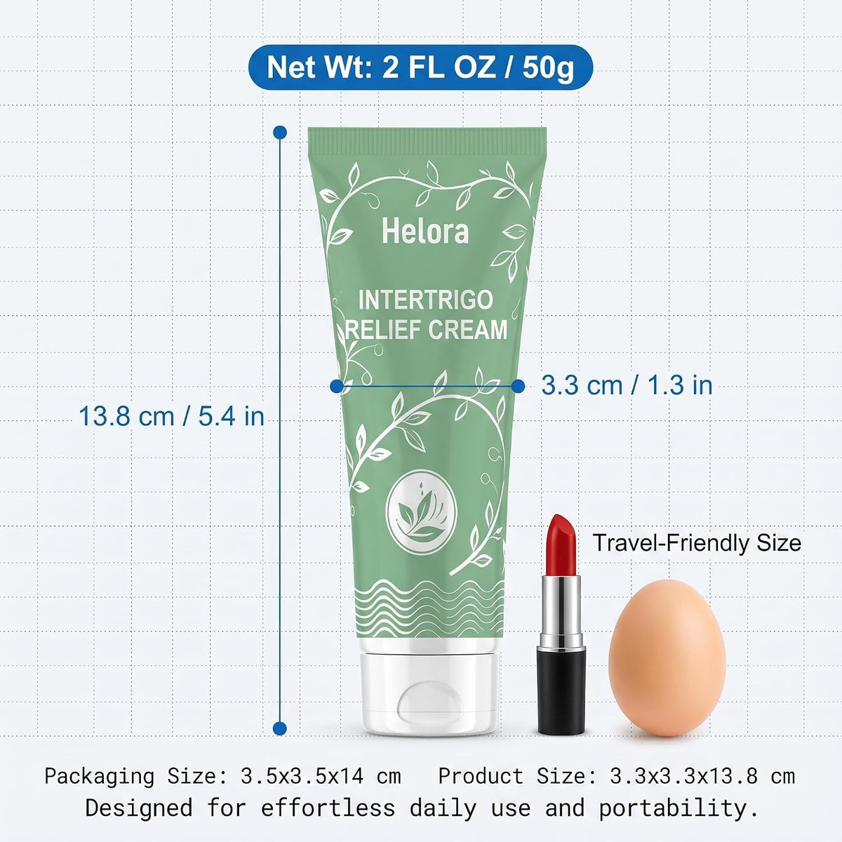 Crema Helora para pliegues de la piel Crema Intertrigo 2 FL OZ | Cu...