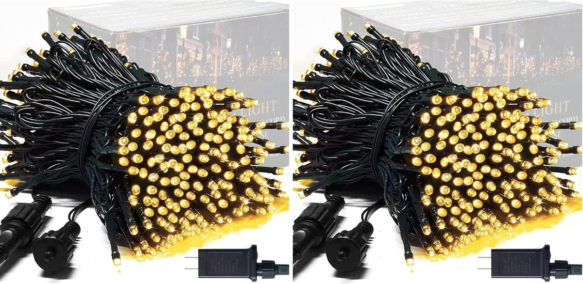 JMEXSUSS 250 luces LED de Navidad blancas cálidas impermeables para...