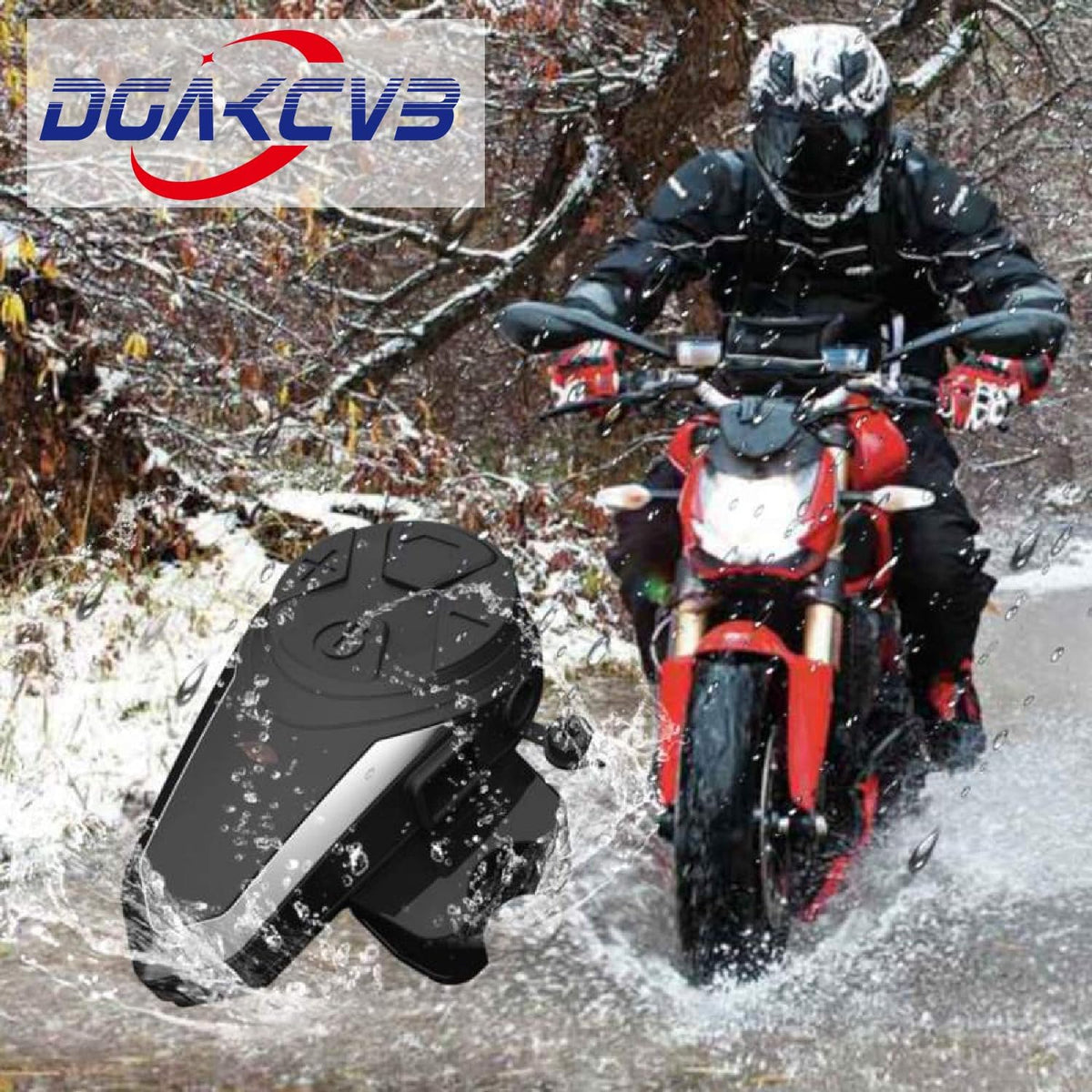 Dgakcvb Auriculares Bluetooth para motocicleta, BT-S3 Bluetooth 5.0...