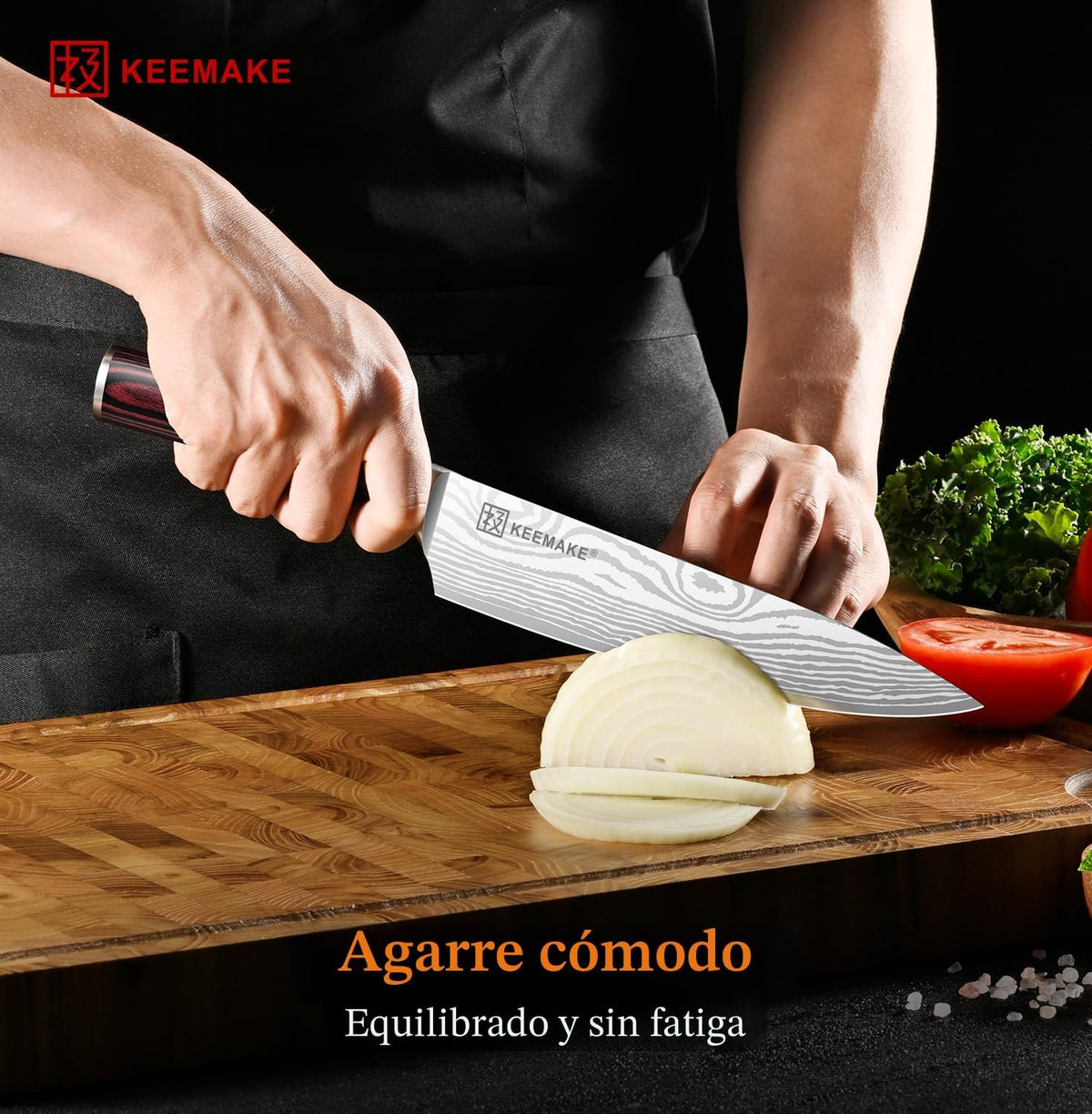 Cuchillo de chef KEEMAKE de 8 pulgadas - Cuchillo de cocina ultra a...