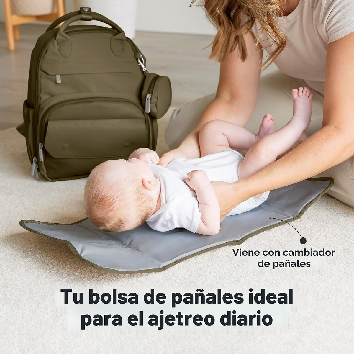 KeaBabies Mochila para pañales, mochilas de viaje para pañales (oli...
