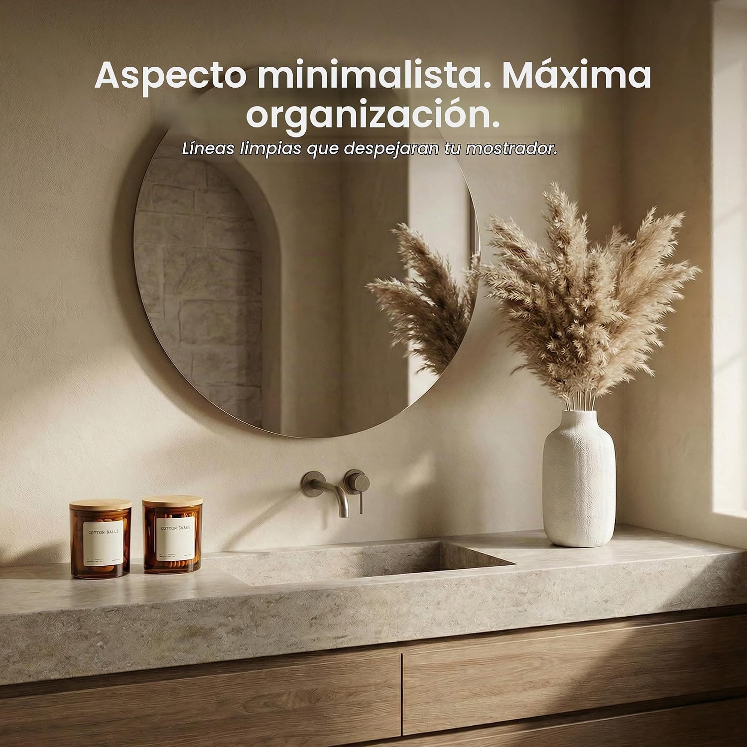 MaisoNovo Recipientes de vidrio para baño con tapas (hermético), so...
