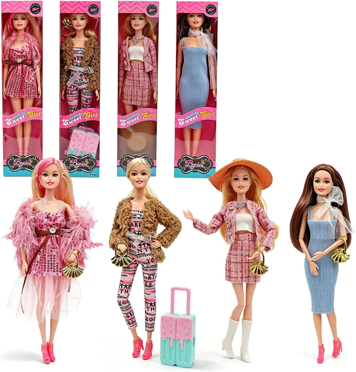 Juego de muñecas de princesa de 11.5 pulgadas, muñeca de juguete am...