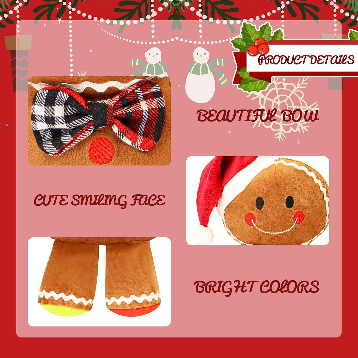 Tiralia - Peluche navideño de hombre de jengibre, bonito juguete de...