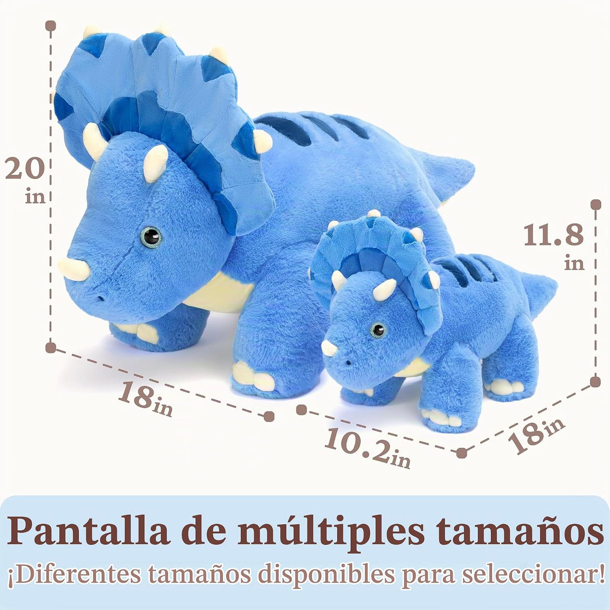 IKASA Peluche de dinosaurio Triceratops grande de 18 pulgadas, jugu...