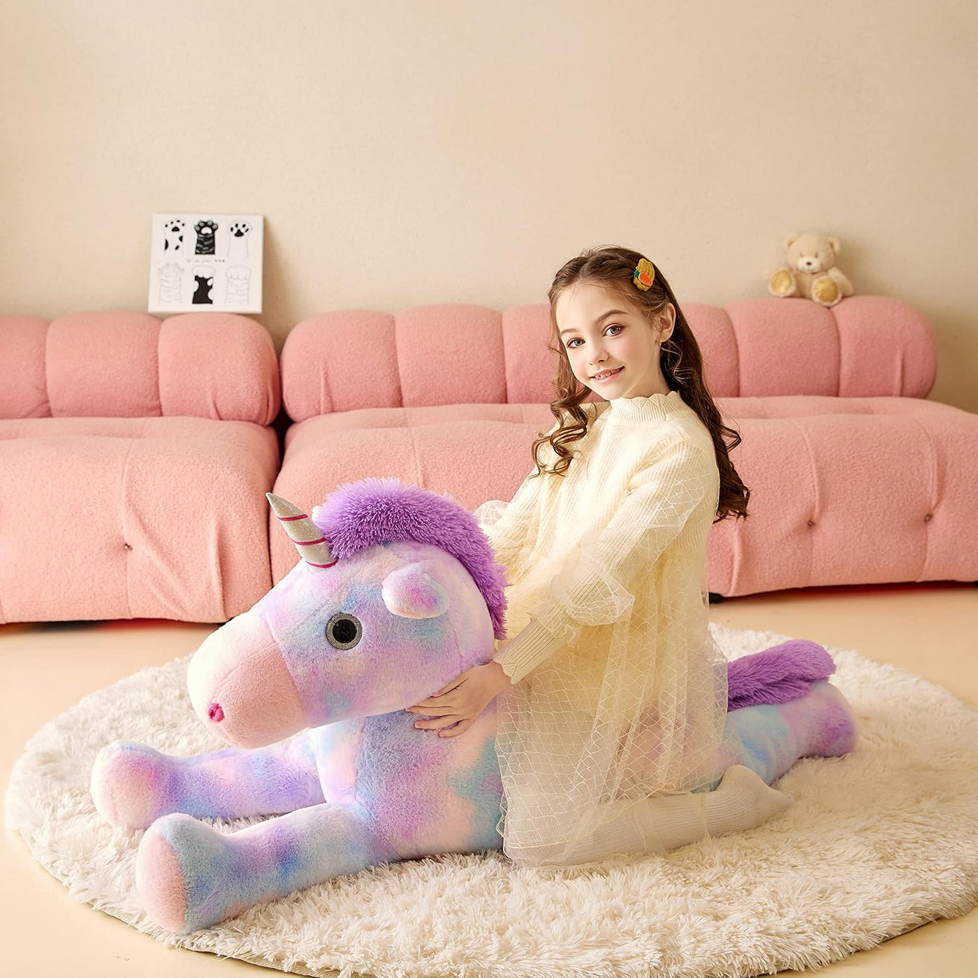 Tumyay - Animal de peluche gigante de unicornio de felpa suave, jug...