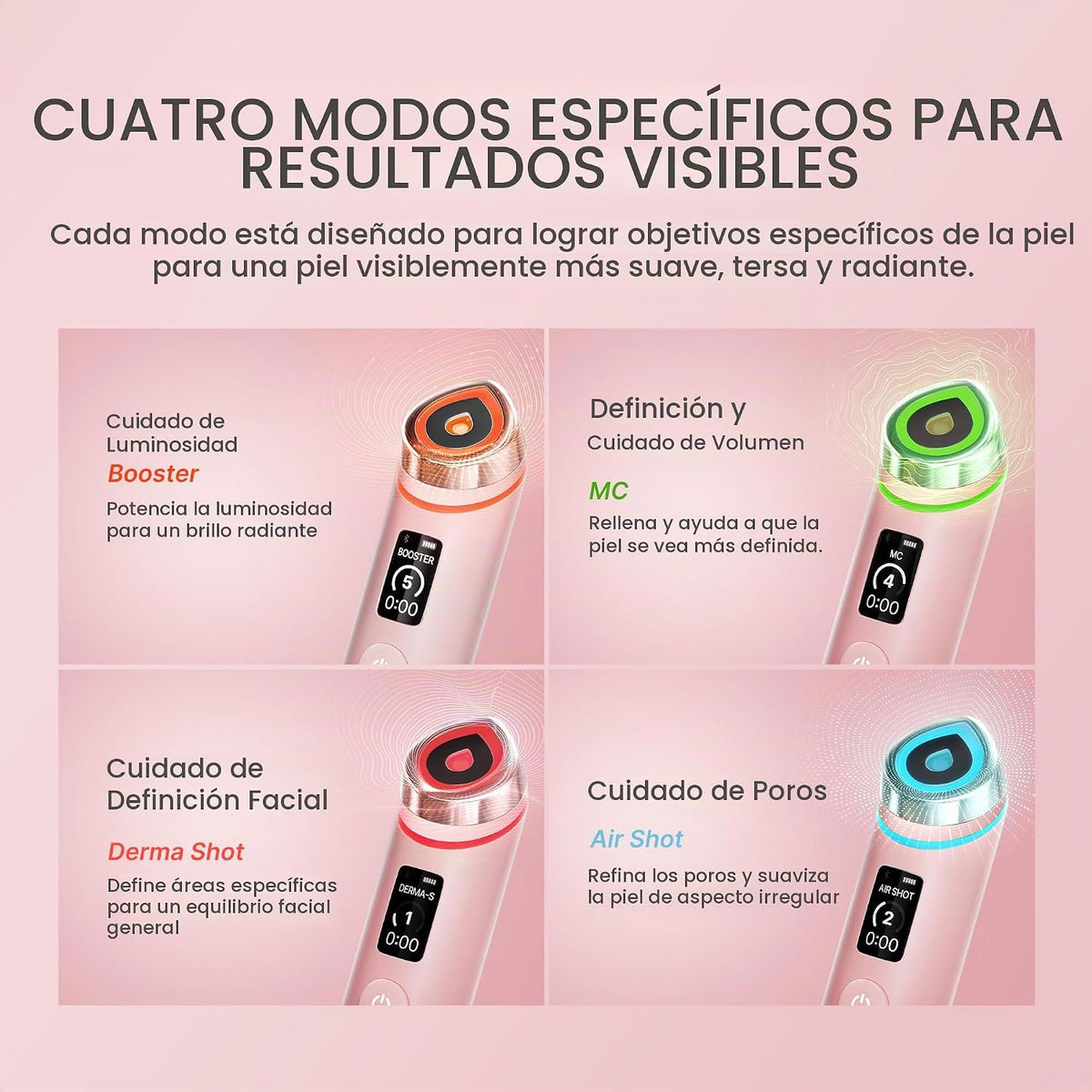 medicube Booster Pro - Masajeador de belleza con brillo de vidrio r...