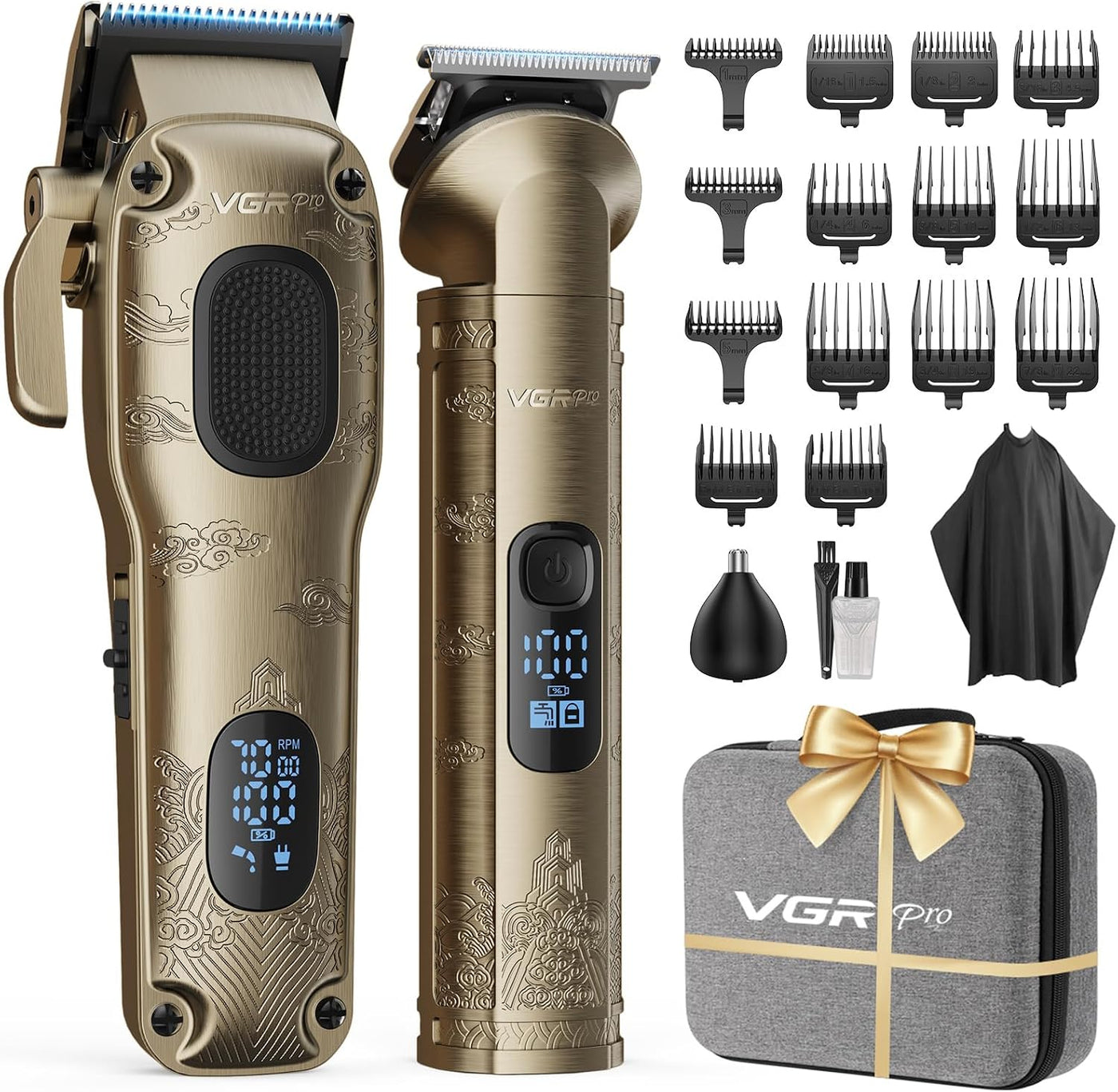 Vgrpro Cortapelos para hombres profesionales, cortapelos inalámbric...