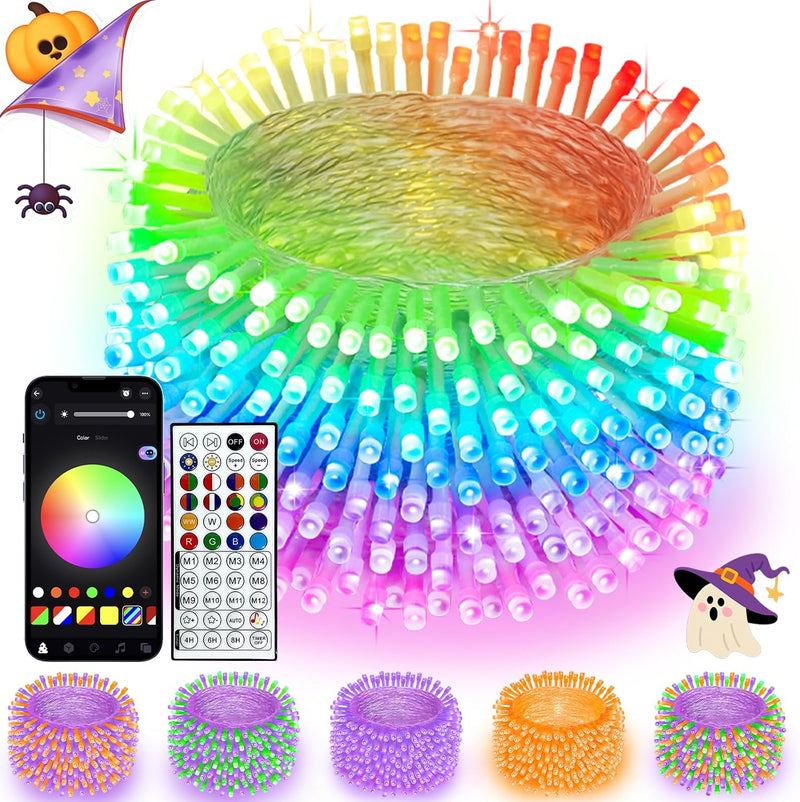 200 LED Smart RGB Color Cambio de Luces de Cadena APP y Control Rem...