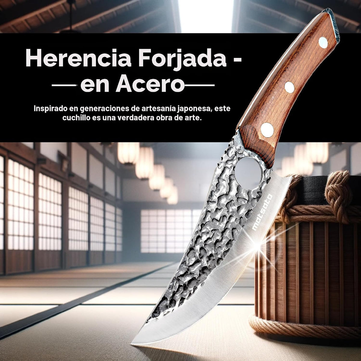 Cuchillo de chef Matsato: cuchillo de cocina perfecto para cocinar,...