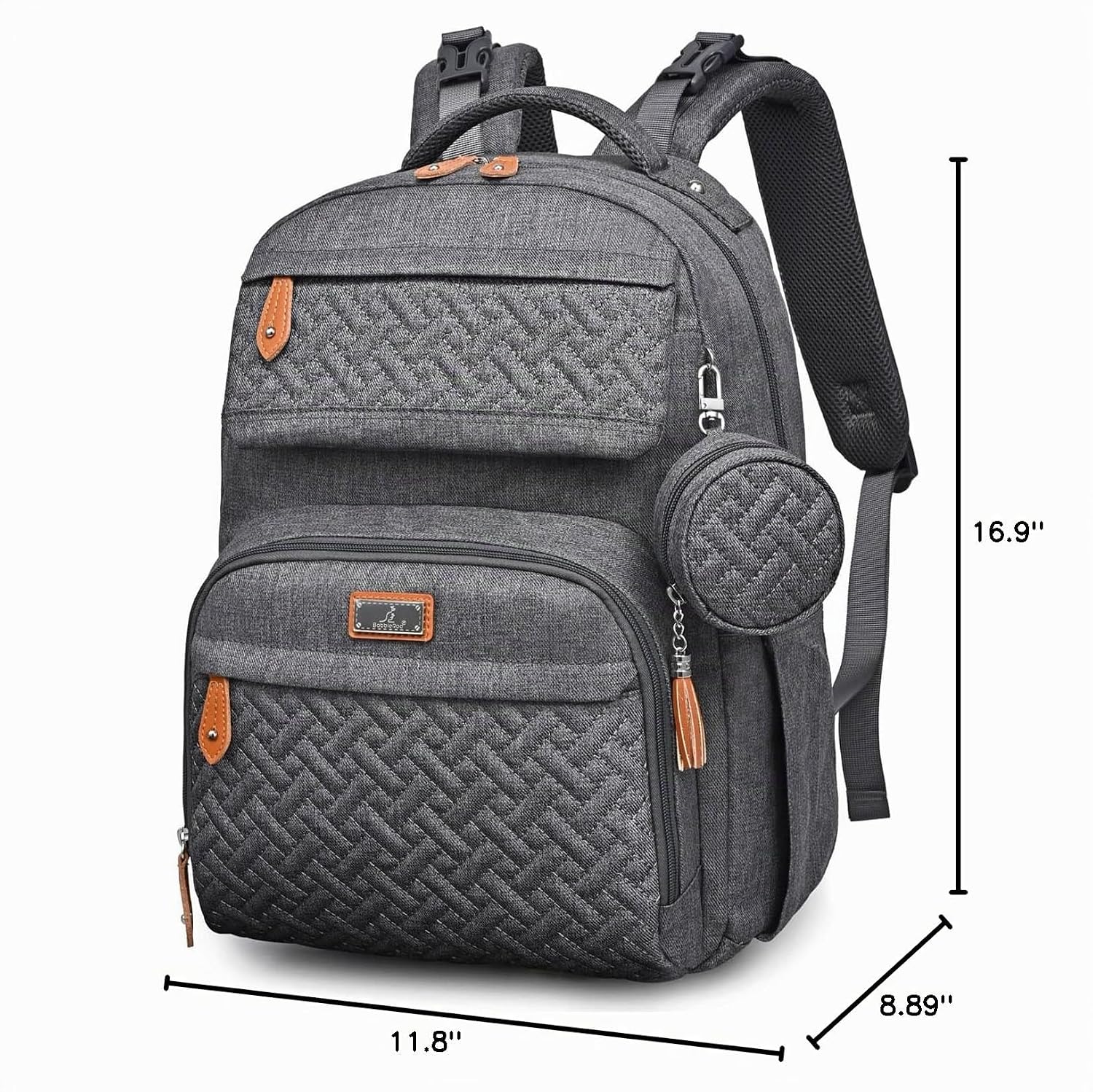 BabbleRoo - Mochila para pañales unisex con cambiador, funda para c...