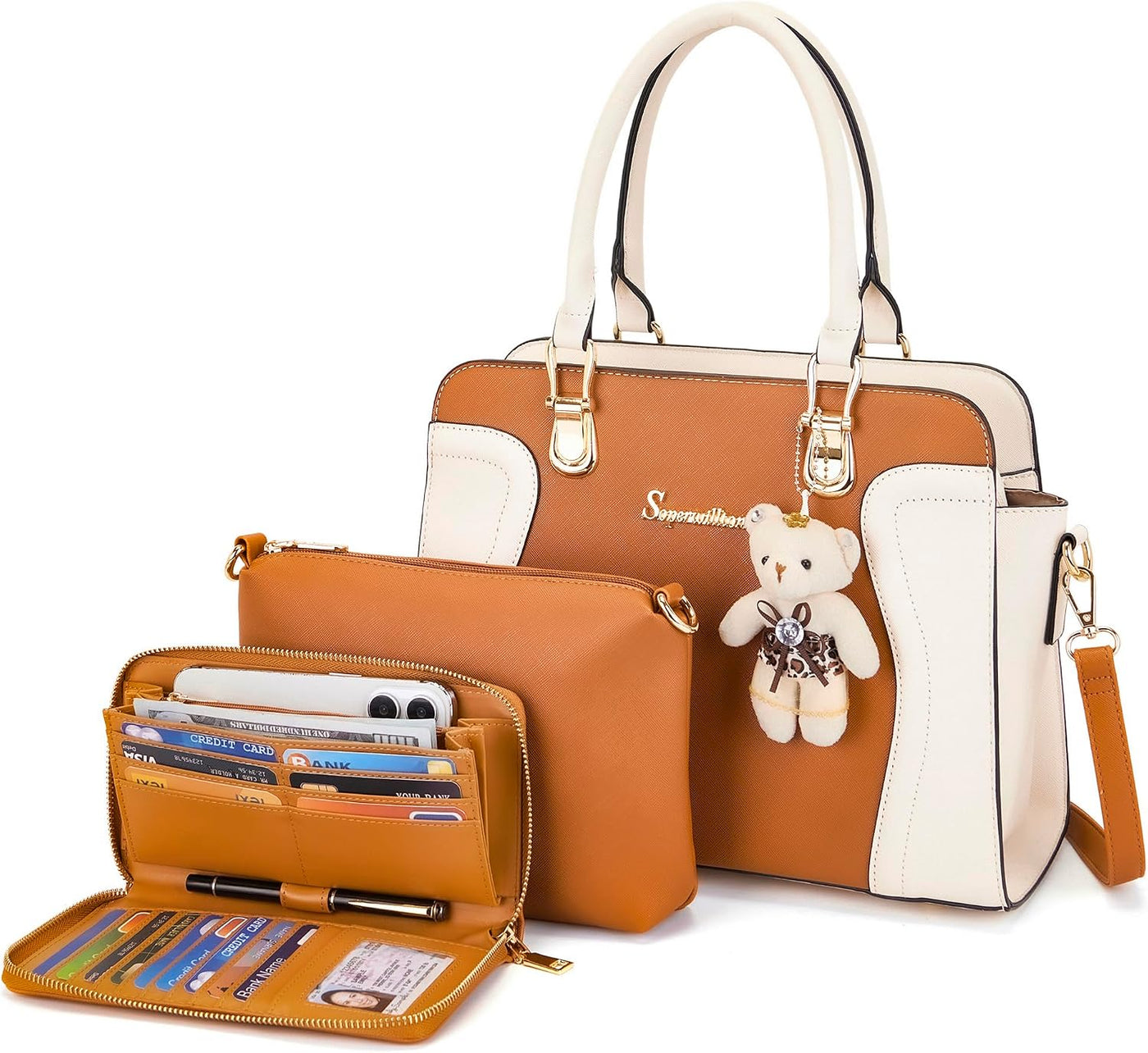 Soperwillton Monederos para mujer, bolso cruzado de hombro, asa sup...
