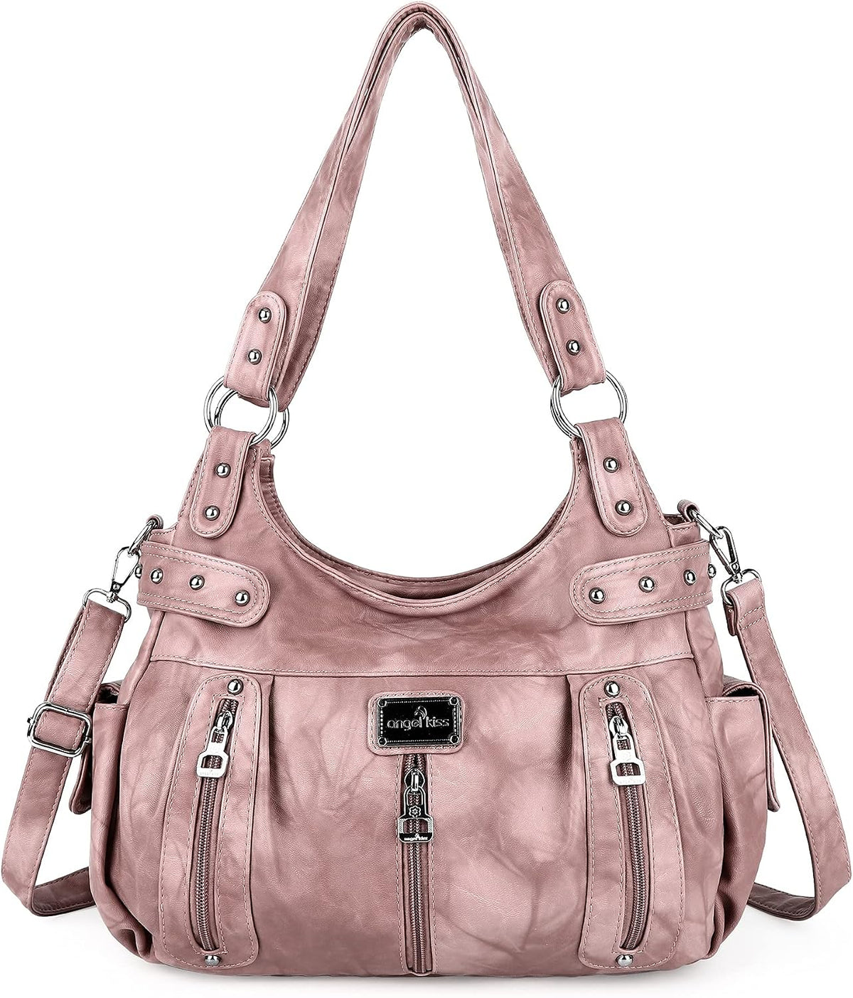 Angelkiss Bolsos grandes y carteras para mujer de cuero sintético l...