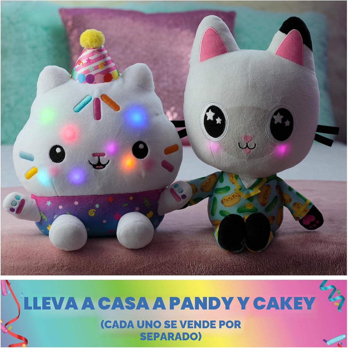 Gabby's Dollhouse Celebrations, Sprinkle Party Cakey Cat Plush...