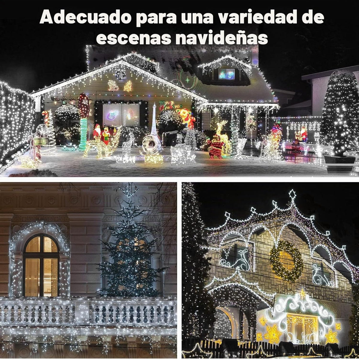 BlcTec Tira de luces de Navidad para interiores y exteriores, 300 l...