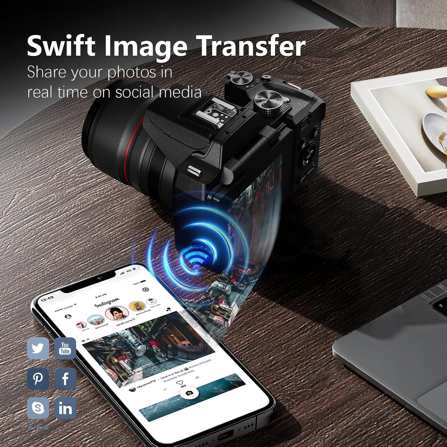 Cámara digital de 8K y 64MP para fotografía, zoom de 48X (óptico 16...