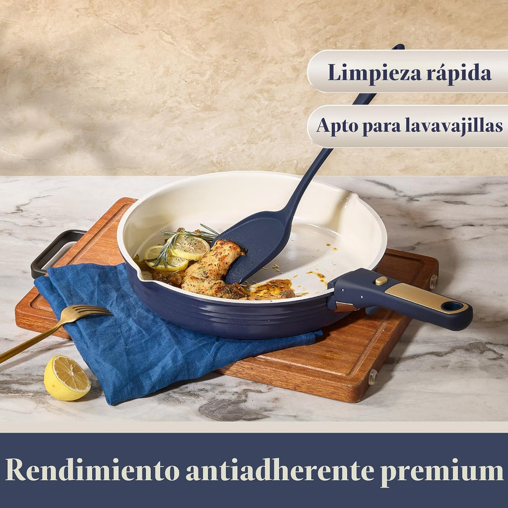 CAROTE Juego de 21 utensilios de cocina de titanio, juego de ollas...