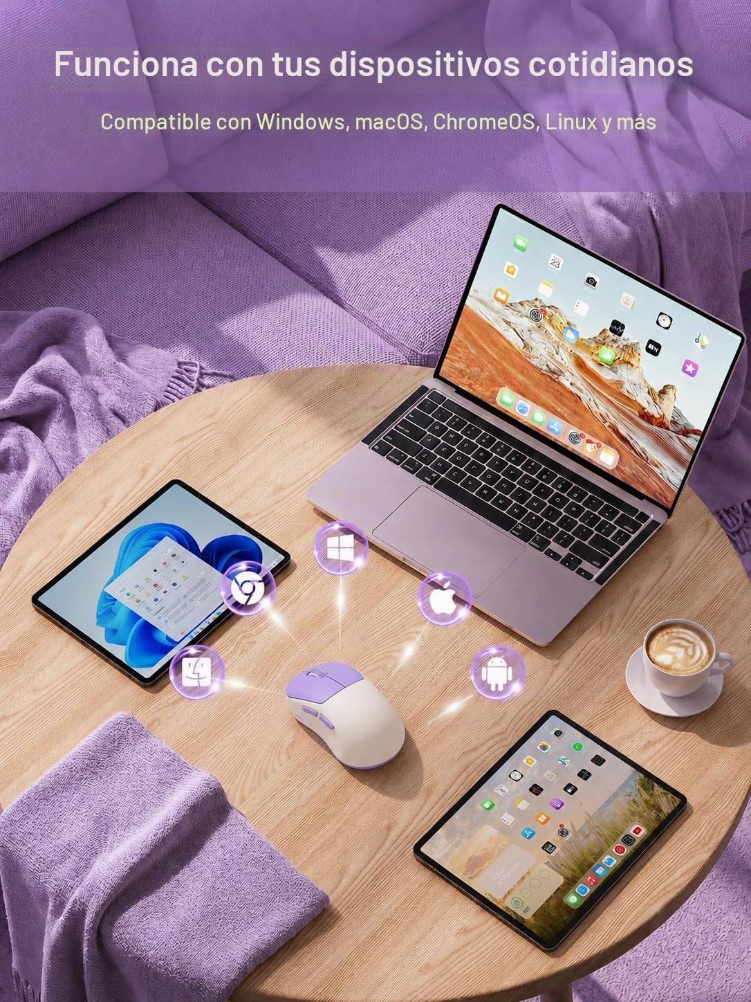 hunart Ratón inalámbrico H6 de 1.73 oz, Bluetooth y 2.4 GHz, carga...