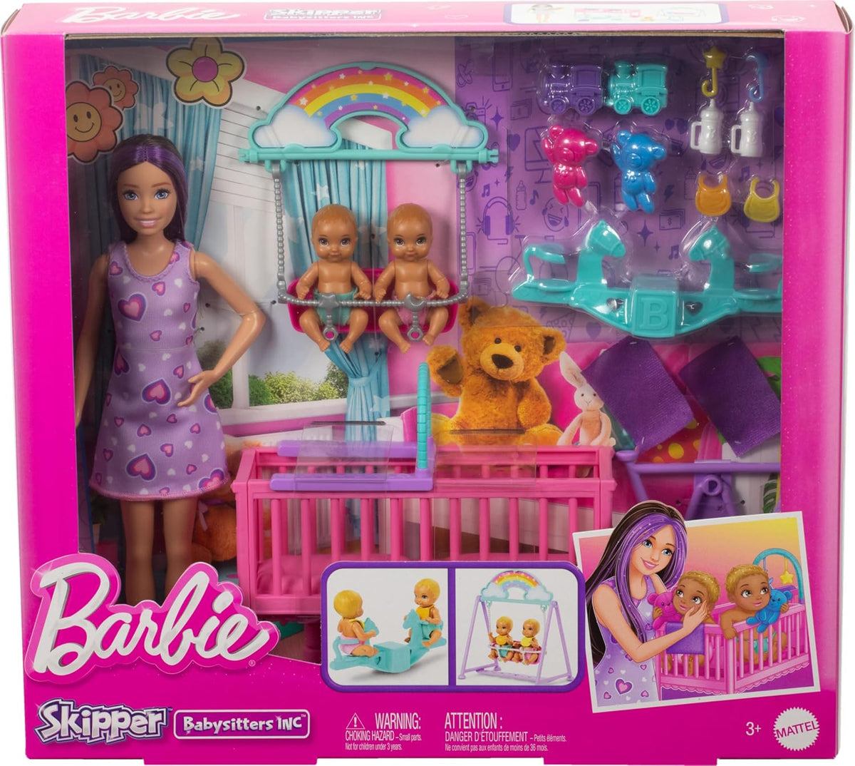 Barbie Skipper - Juego de muñeca y guardería con accesorios | con a...