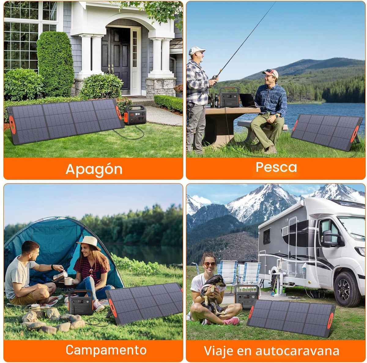 SOKIOVOLA N-Type 16BB 200W Panel solar portátil para EF\/Jackery\/B...