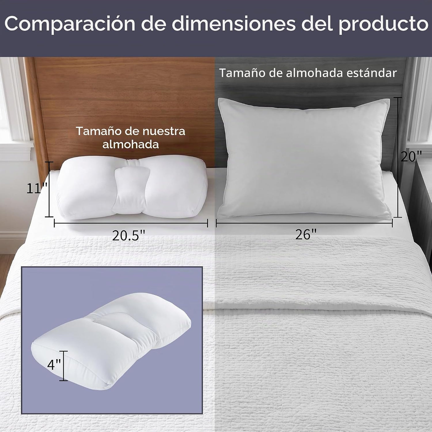 Remedy, almohada con relleno microgranulado | Cojín ergonómico mold...