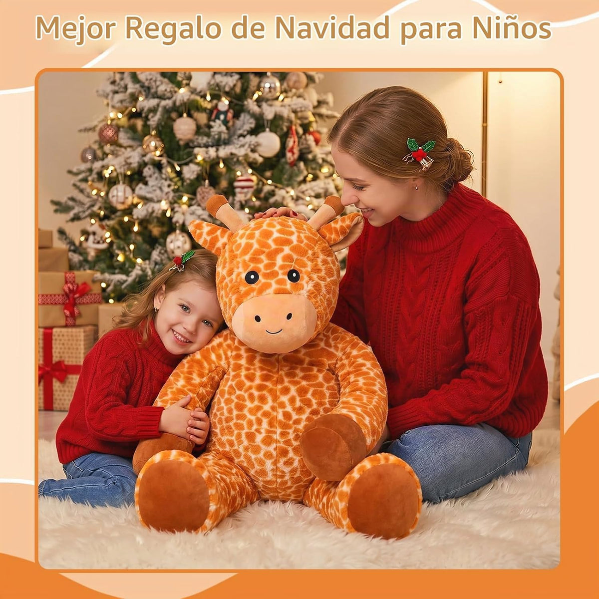 SQEQE Peluche de jirafa grande de 39 pulgadas, jirafa de peluche gi...