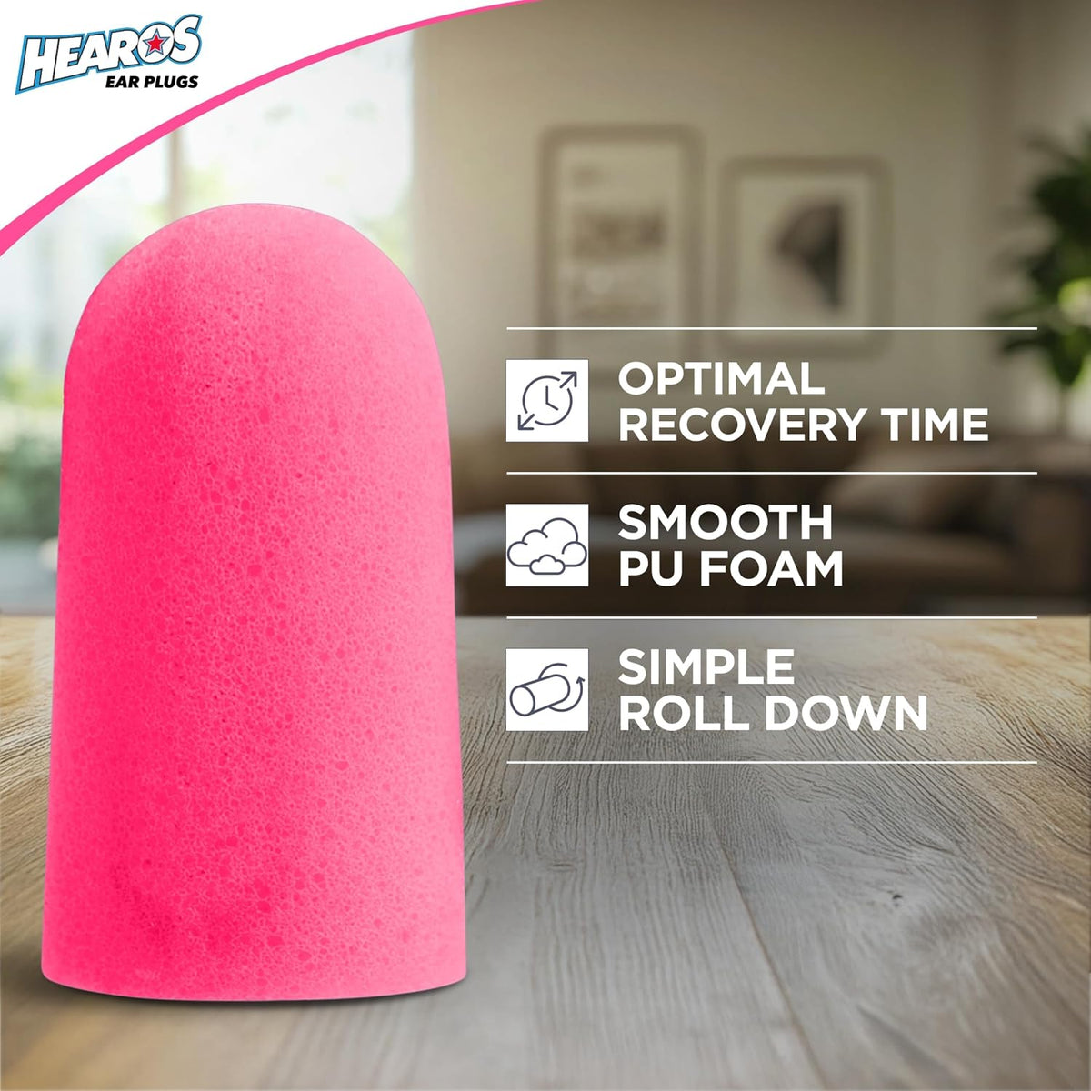 HEAROS Sleep Pretty in Pink - Tapones para los oídos para dormir, 1...