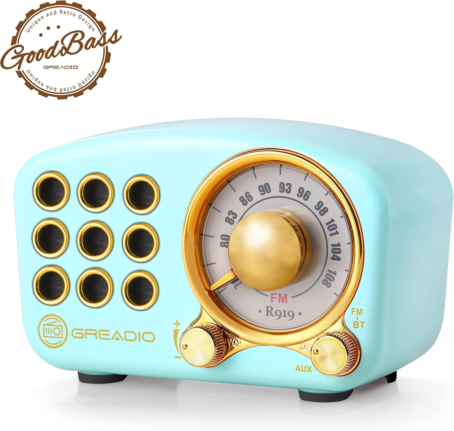 Altavoz Bluetooth retro Greadio, radio vintage