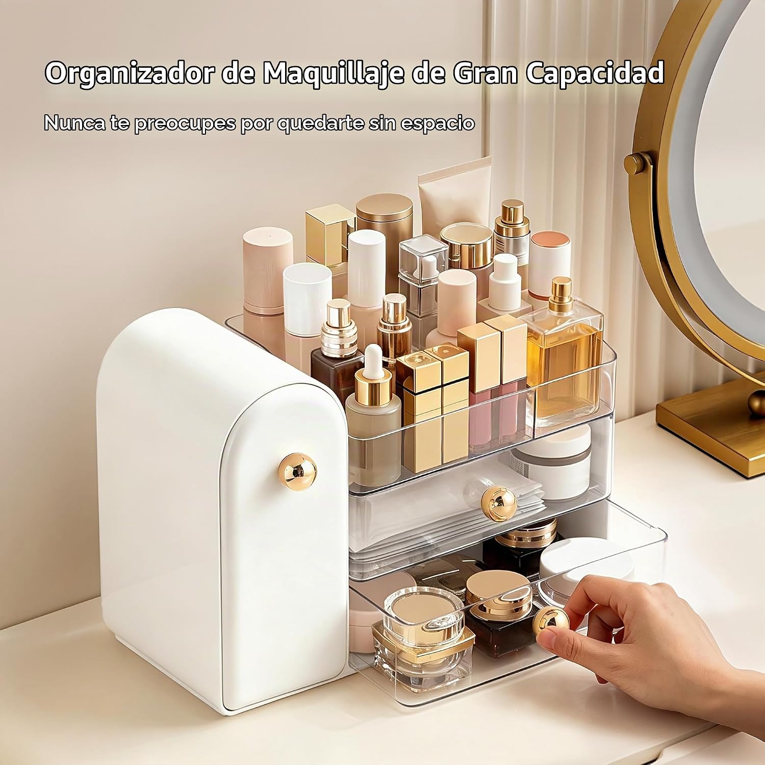 HBlife Organizador de maquillaje con cajones, organizadores de toca...
