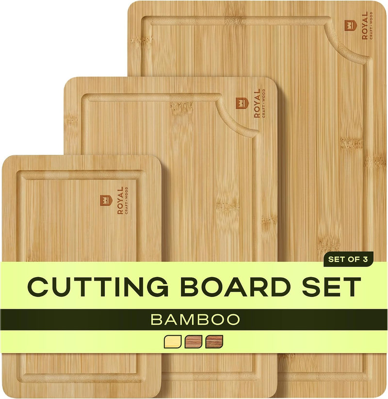 ROYAL CRAFT WOOD Tablas de Cortar Premium para Preparación de Comid...