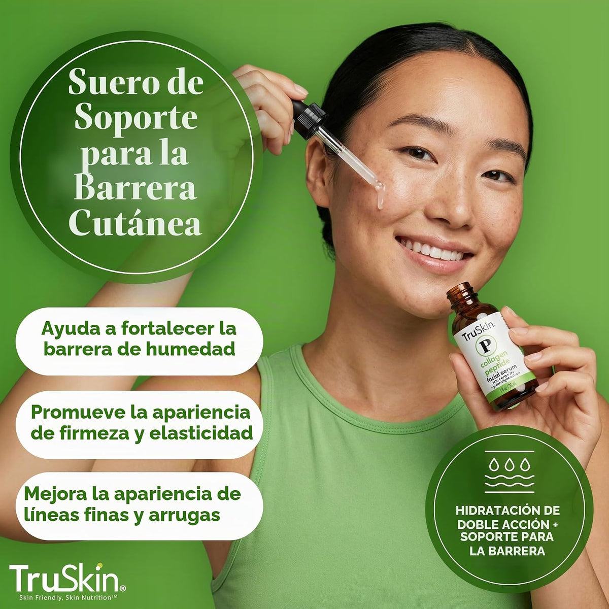 TruSkin Peptide Serum para rostro con tripéptido-29 y ceramidas, 1...