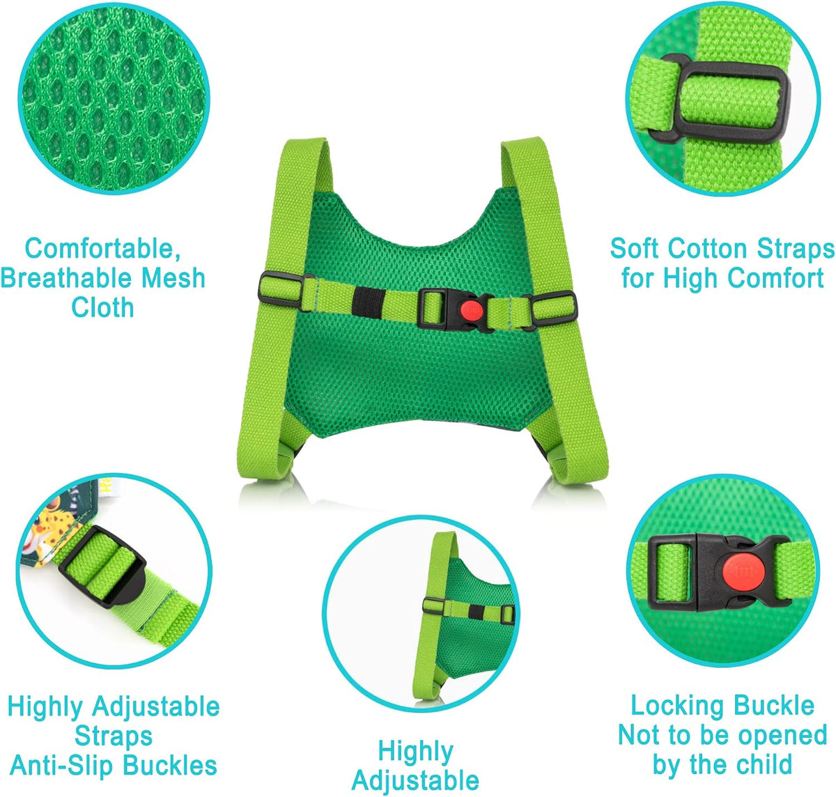HappyVk -Correa para niños pequeños- Arnés para bebé Enlace de muñe...