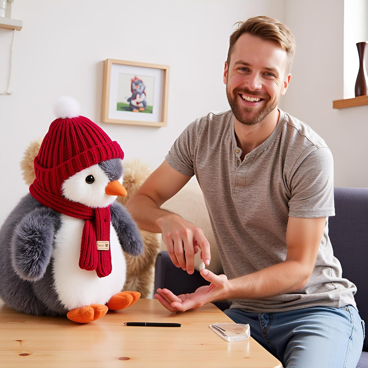 Ryttir Peluche Grande de Pingüino - Animal de Peluche Pingüino Extr...