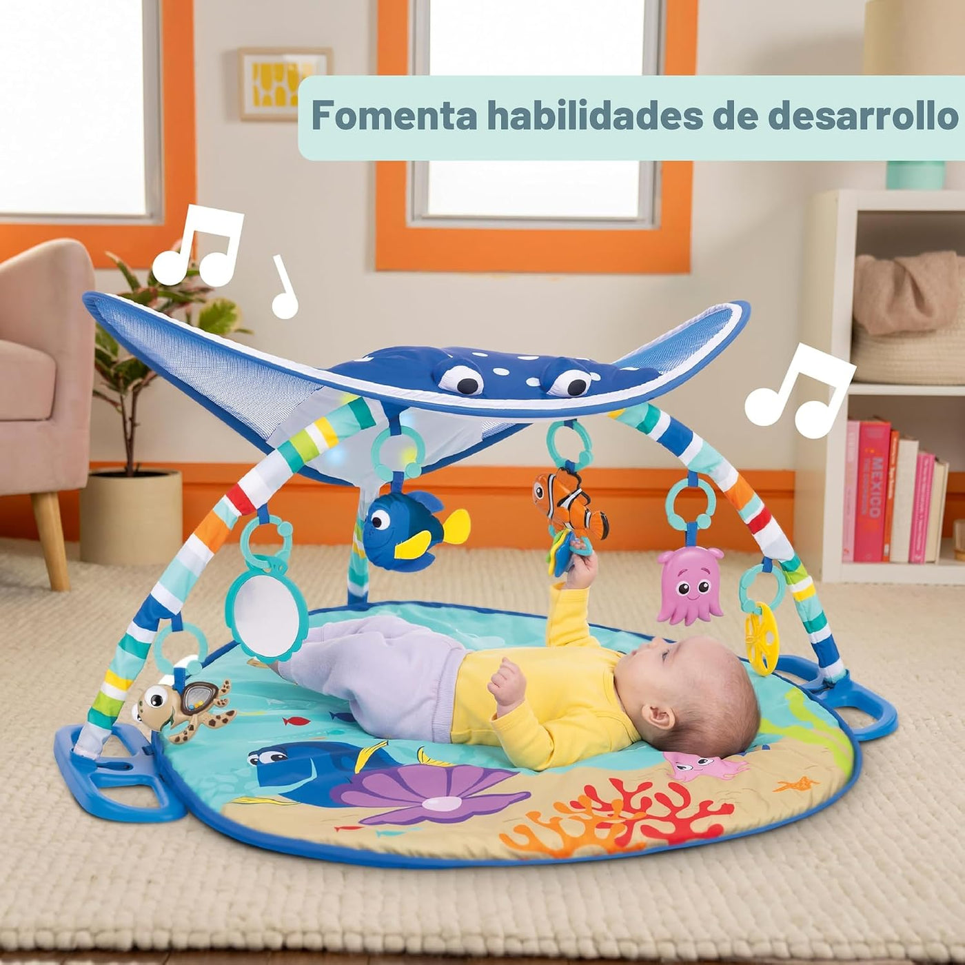 Bright Starts Disney Baby Buscando a Nemo Gimnasio de luces y músic...