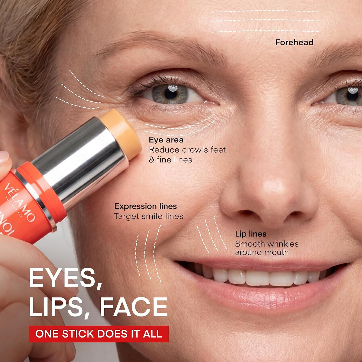 VELAMO ADVANCED Retinol Face Stick \u2013 Reduce las líneas finas,...