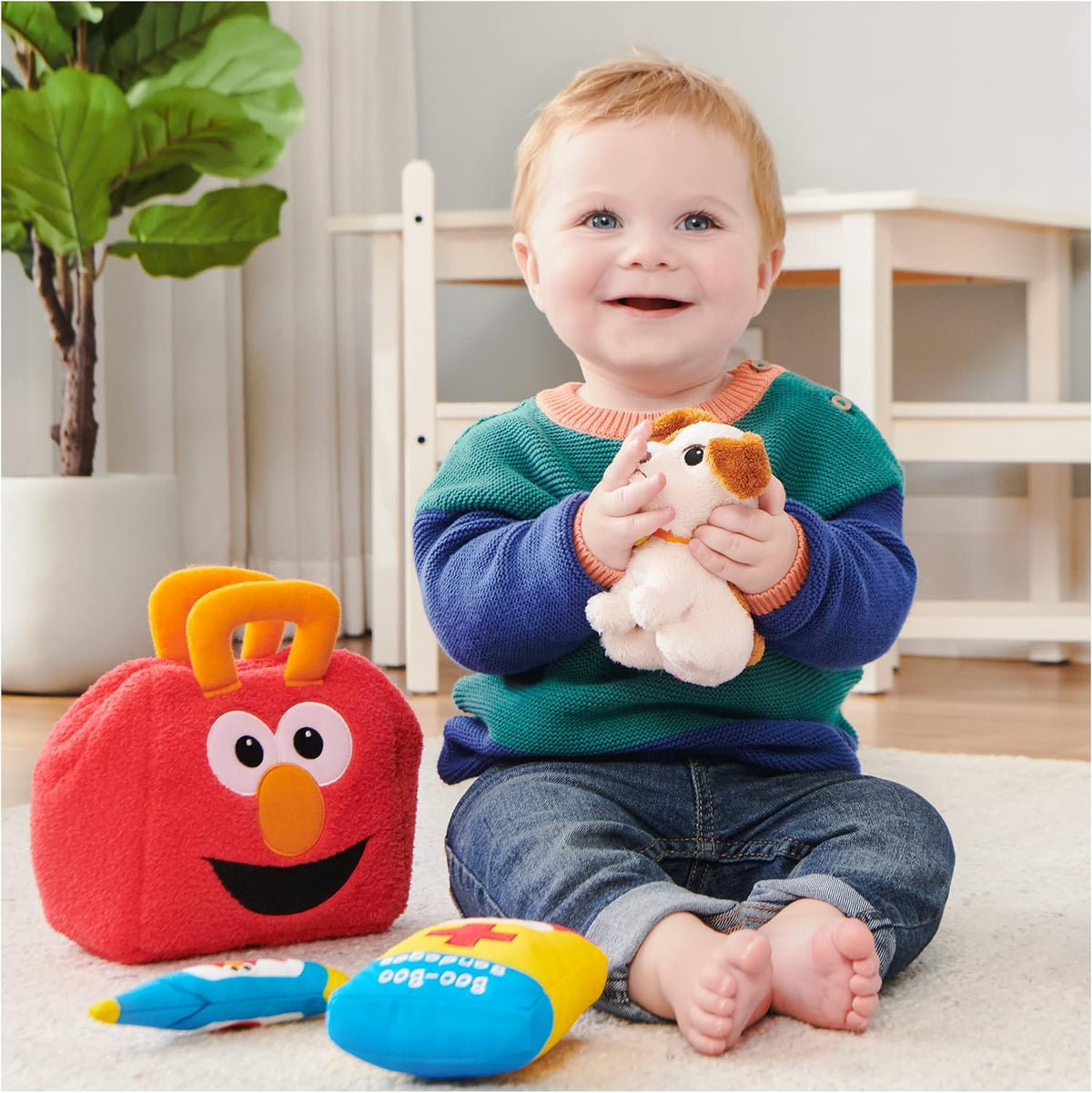GUND Sesame Street Elmo Tango Checkup 5 Pc. juguete sensorial de pe...