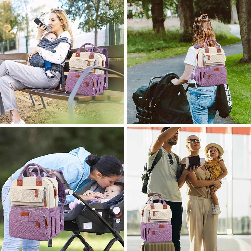 Mochila para pañales, bolsas de bebé unisex grandes para niños y ni...